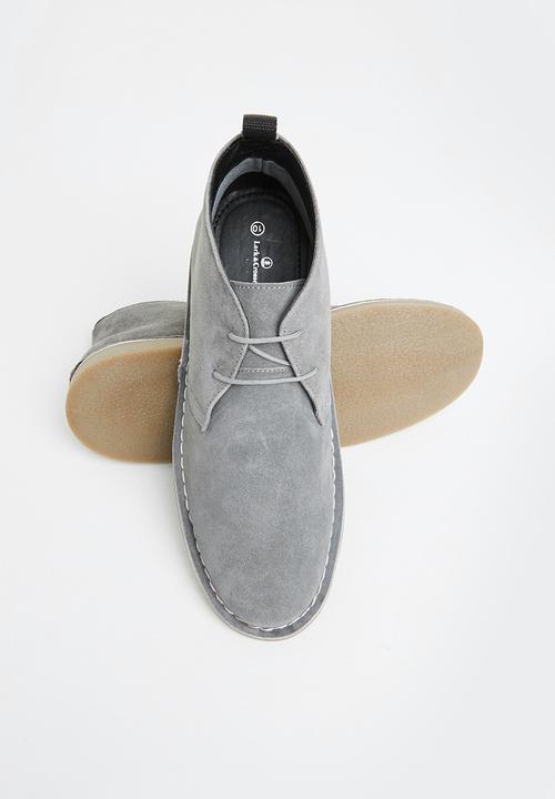 Lark & Crosse - Freddie leather desert boot - grey