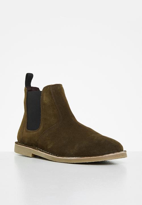 Lark & Crosse - Judd leather chelsea boot - khaki
