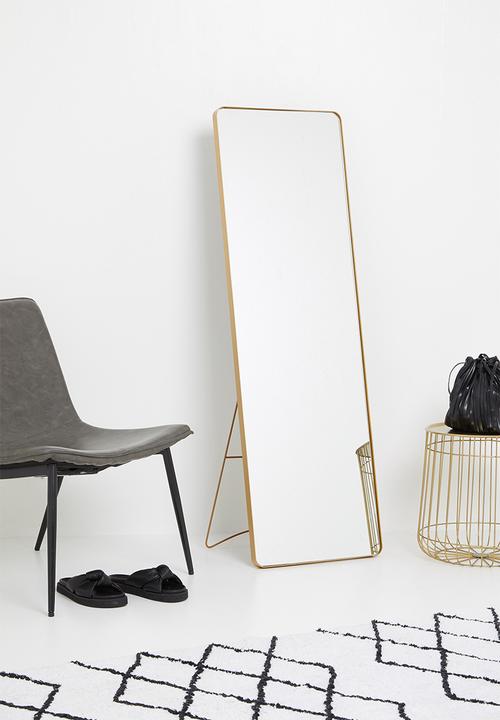 Sixth Floor - Gold standing mirror - gold