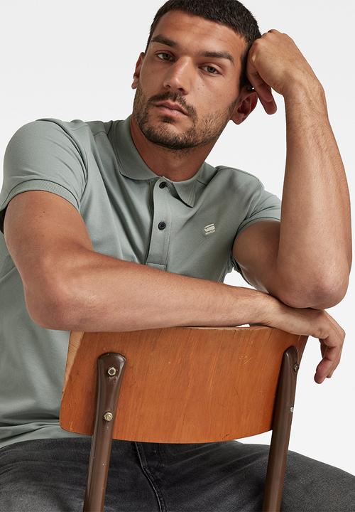 G-STAR - Dunda slim polo short sleeve - iceberg green