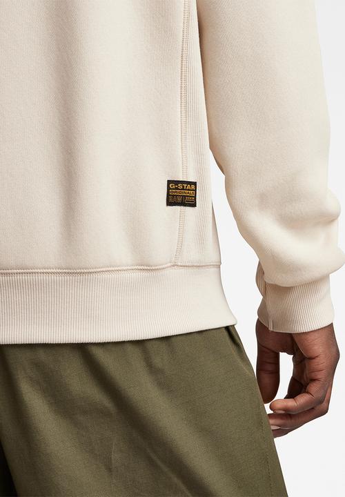 G-STAR - Premium core hooded sw long sleeve - dk talc