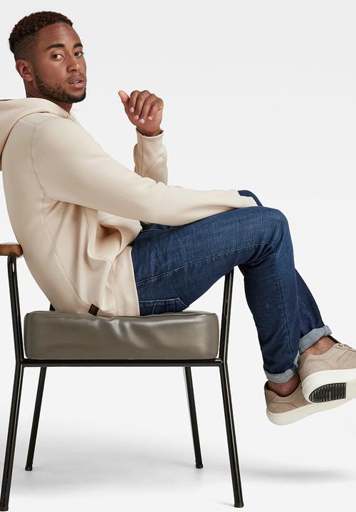 G-STAR - Premium core hooded sw long sleeve - dk talc