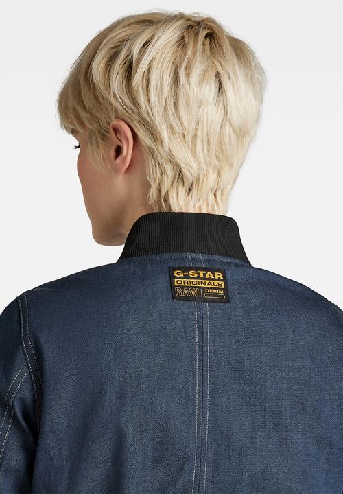 G-STAR - Drawstring bomber jacket - raw denim