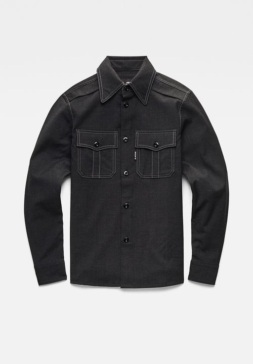 G-STAR - Officer shirt long sleeve - black heather