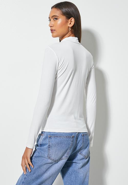 Superbalist - 2-Pack funnel neck tops - truffle brown & milk