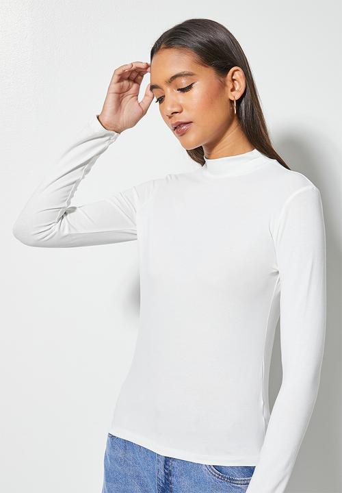 Superbalist - 2-Pack funnel neck tops - truffle brown & milk