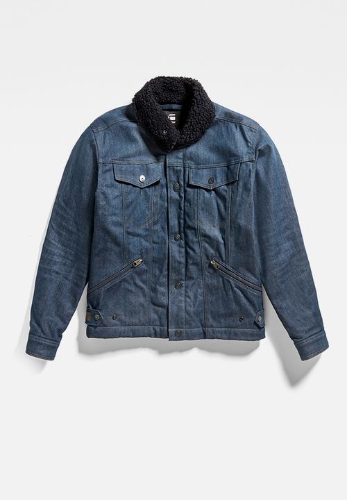 G-STAR - Flight combat sherpa jacket - worn in leaden