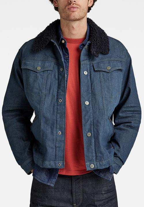 G-STAR - Flight combat sherpa jacket - worn in leaden