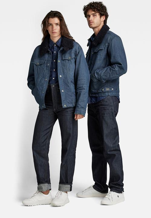 G-STAR - Flight combat sherpa jacket - worn in leaden