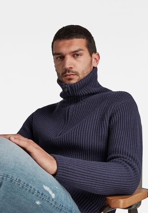G-STAR - Chunky skipper knit - servant blue