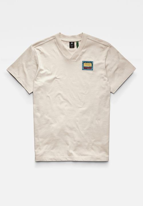 G-STAR - Baseball collar tee - dk brick