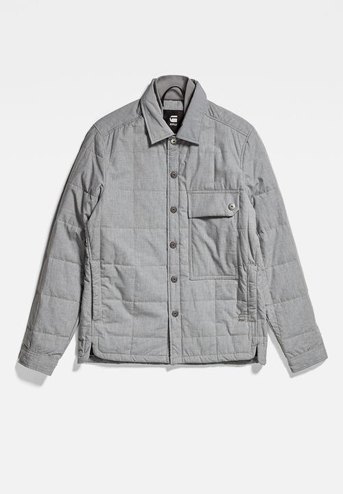 G-STAR - Postino quilted overshirt - correct winter grey htr