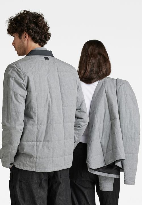 G-STAR - Postino quilted overshirt - correct winter grey htr