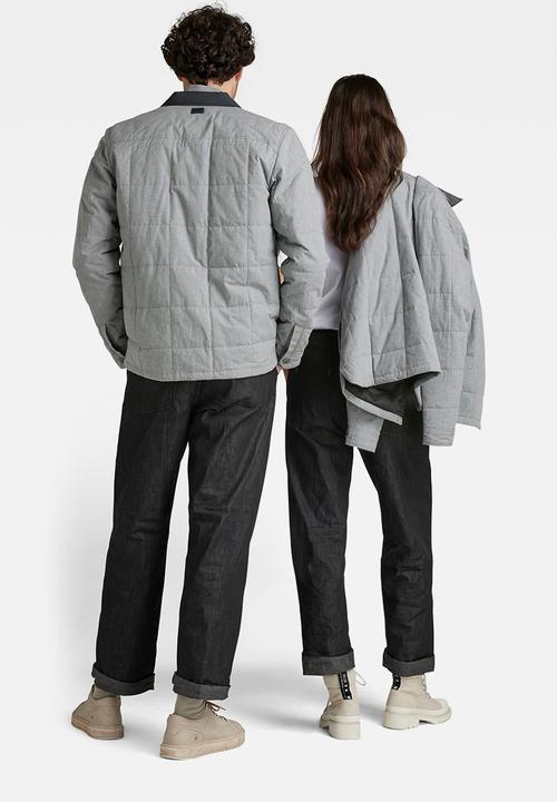 G-STAR - Postino quilted overshirt - correct winter grey htr