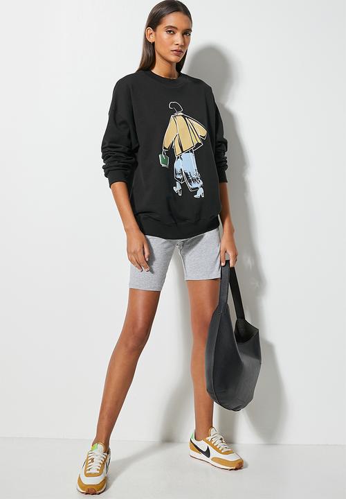 Superbalist - Graphic crew - black