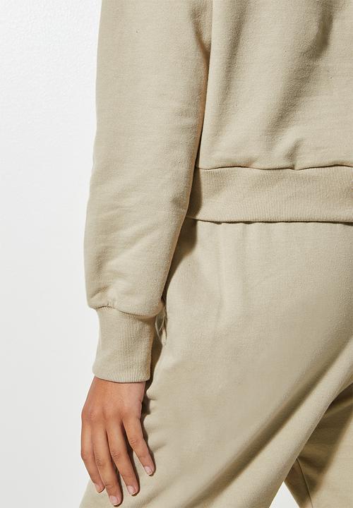 Superbalist - Crop hoodie - cobble stone