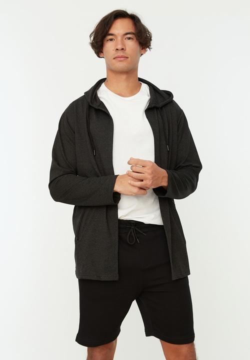 Trendyol - Senzo hooded cardigan - anthracite