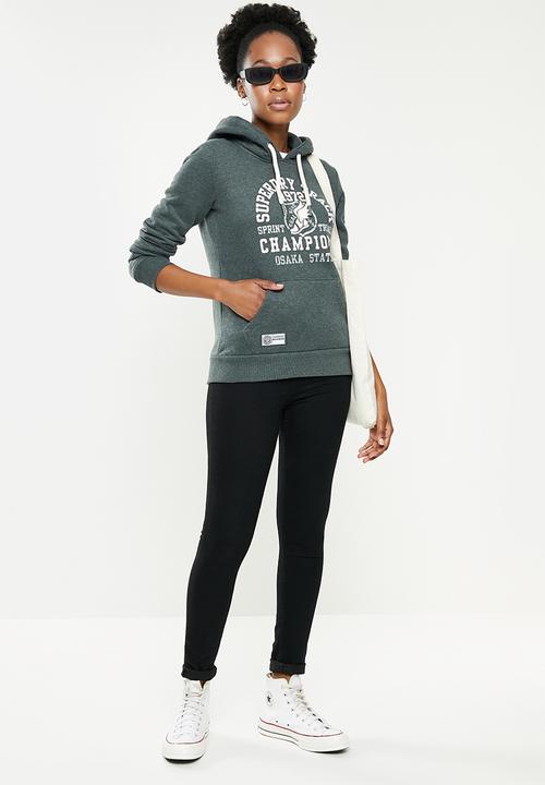 Superdry. - T&f hood - pine 