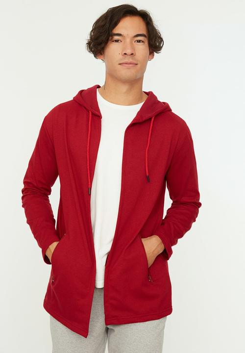 Trendyol - Senzo hooded cardigan - burgundy