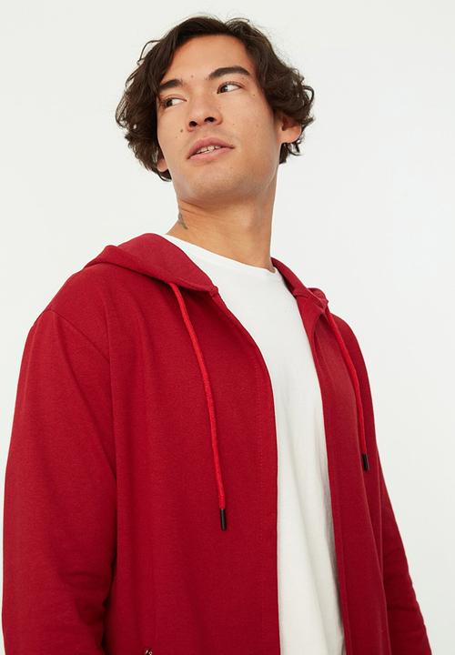 Trendyol - Senzo hooded cardigan - burgundy