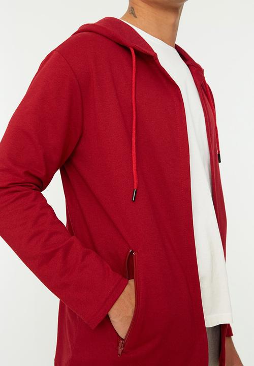 Trendyol - Senzo hooded cardigan - burgundy