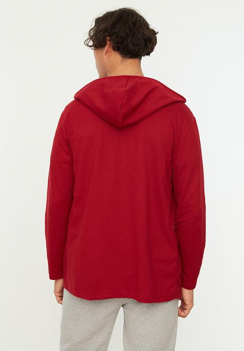 Trendyol - Senzo hooded cardigan - burgundy
