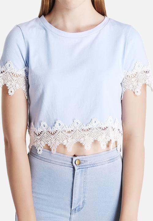Glamorous - Laced-Hem Crop