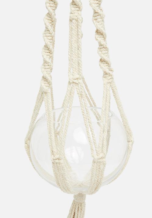 Macrame & Co - Adira macrame hanging planter - natural