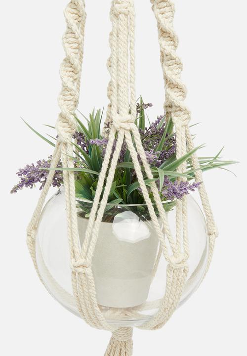 Macrame & Co - Adira macrame hanging planter - natural