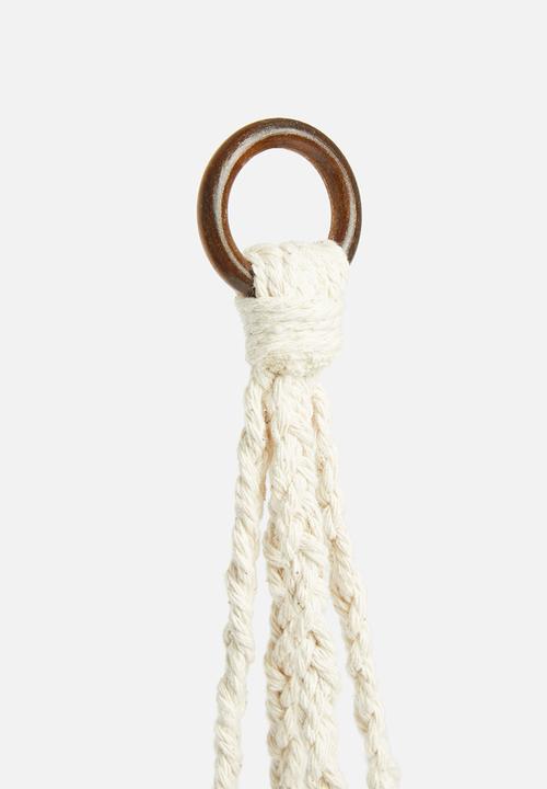 Macrame & Co - Neith macrame hanging planter - natural