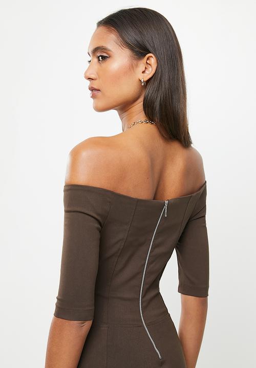 SISSY BOY - Jumpsuit with v-wire - bitter choc