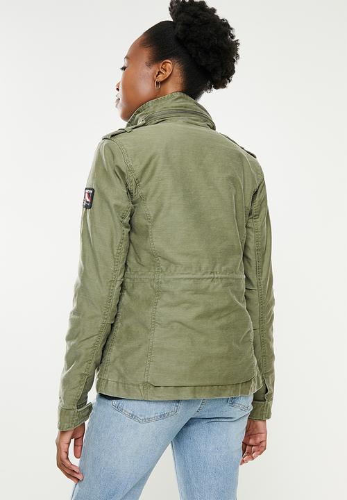 Superdry. - Rookie borg lined military jacket - vintage khaki