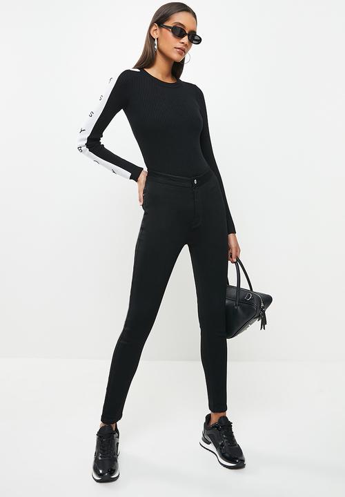 SISSY BOY - Ryder flat front skinny - black