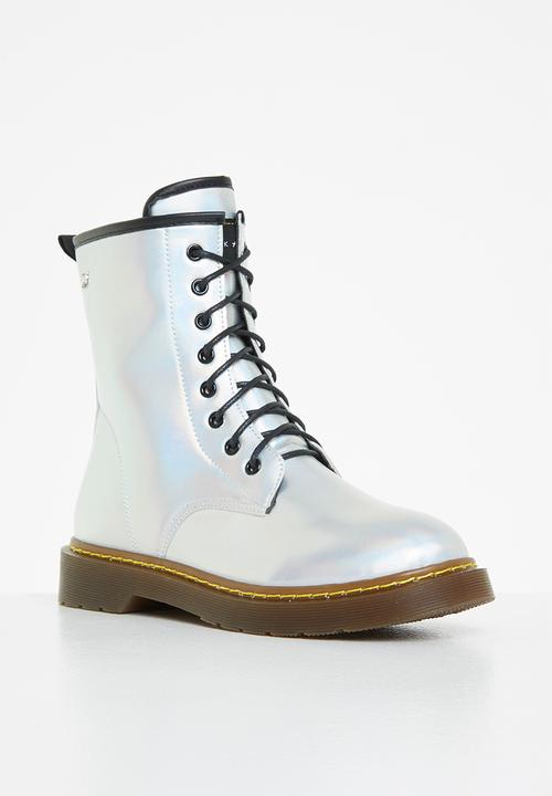 Rock & Co - Krush 1 lace up ankle boot - white
