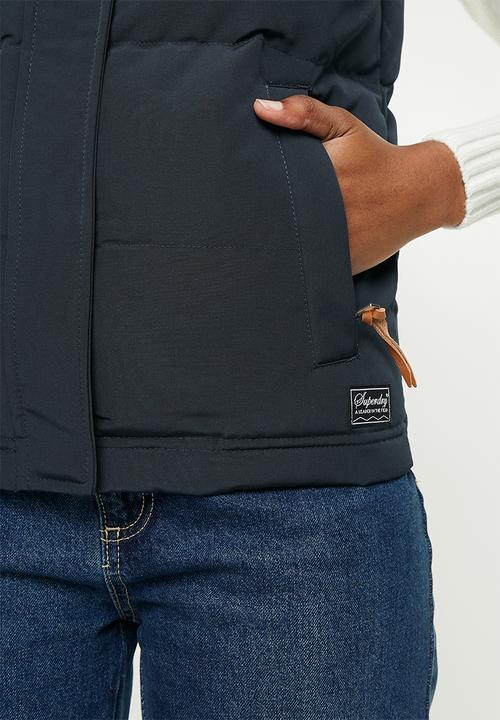 Superdry. - Hooded everest gilet - eclipse navy