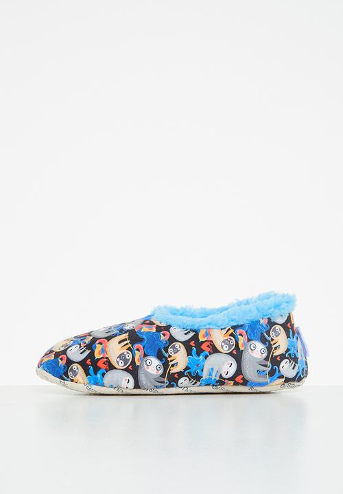 snoozies!® - Sloth print snoozies - blue