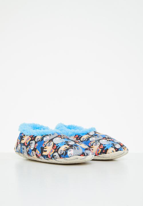 snoozies!® - Sloth print snoozies - blue