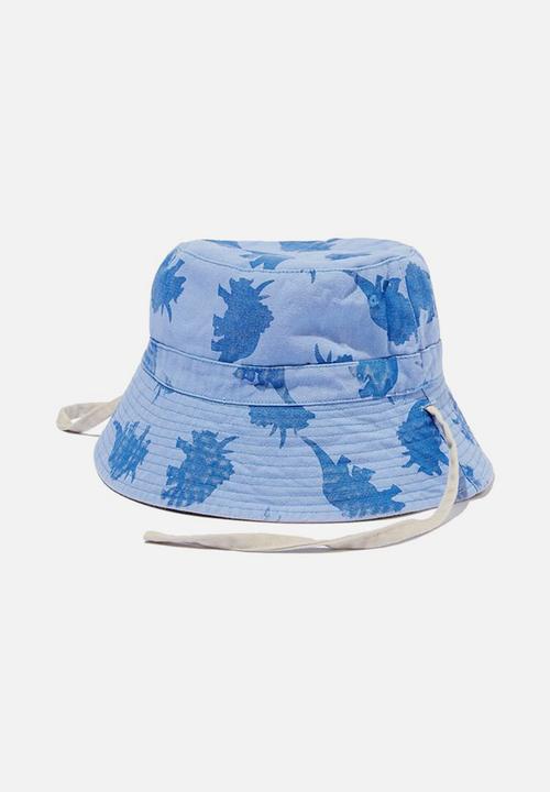 Cotton On - Reversible bucket hat - beige & blue 