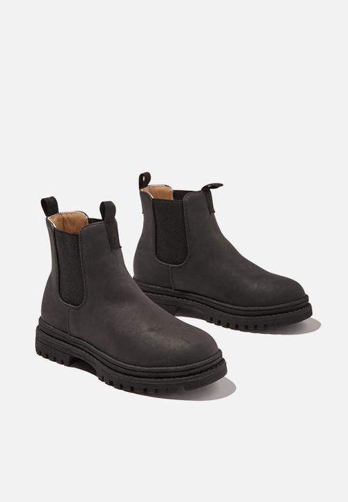 Cotton On - Pull on gusset boot - washed black