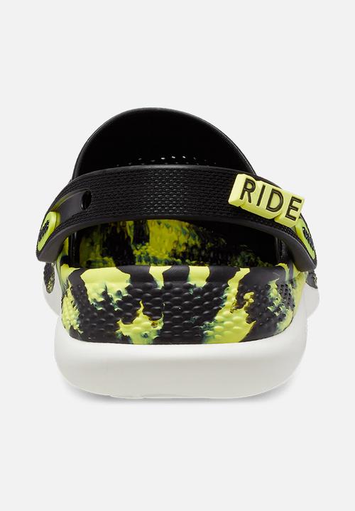 Crocs - Literide 360 marbled clog - black & citrus