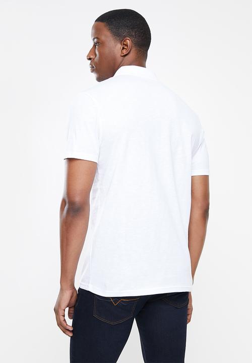 POLO - Men pjc slub knit golfer - white