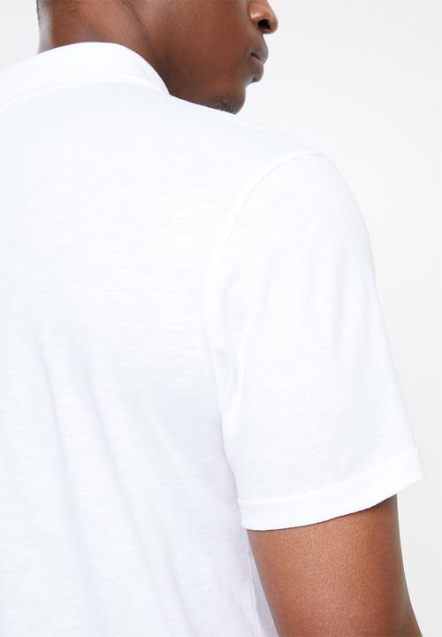 POLO - Men pjc slub knit golfer - white