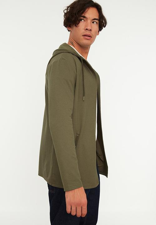 Trendyol - Senzo hooded cardigan - khaki
