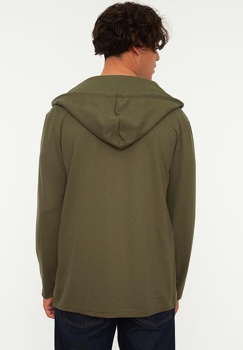 Trendyol - Senzo hooded cardigan - khaki
