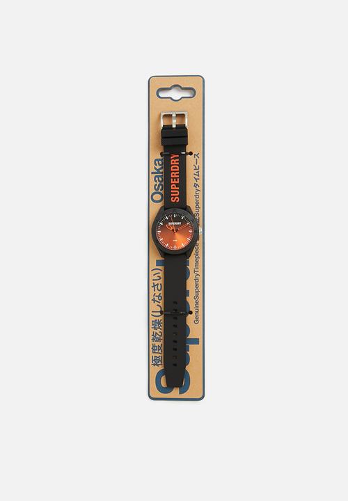 Superdry. - Silicone watch - orange & black