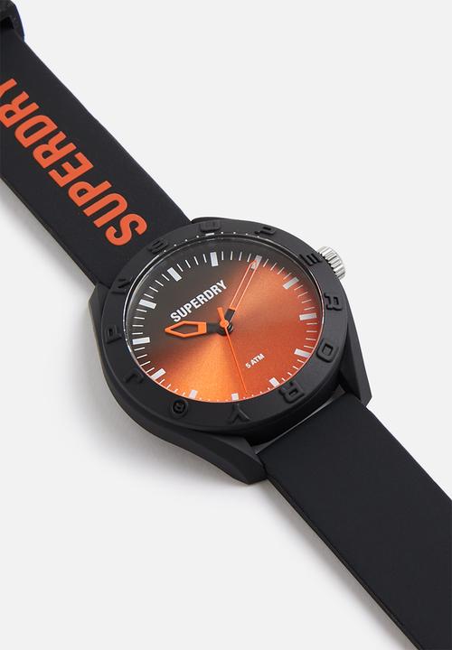 Superdry. - Silicone watch - orange & black