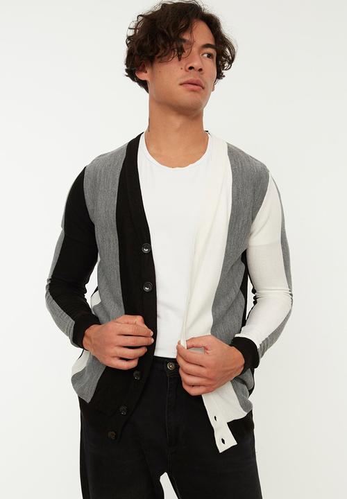 Trendyol - Chez colour block cardigan - black