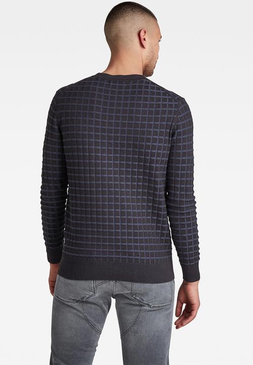 G-STAR - Table r knit - dk black/sartho blue