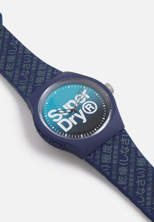 Superdry. - Faded dail watch - blue