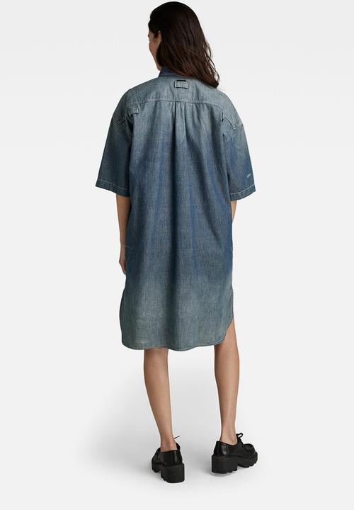 G-STAR - Shirt dress  - antic faded aegean blue